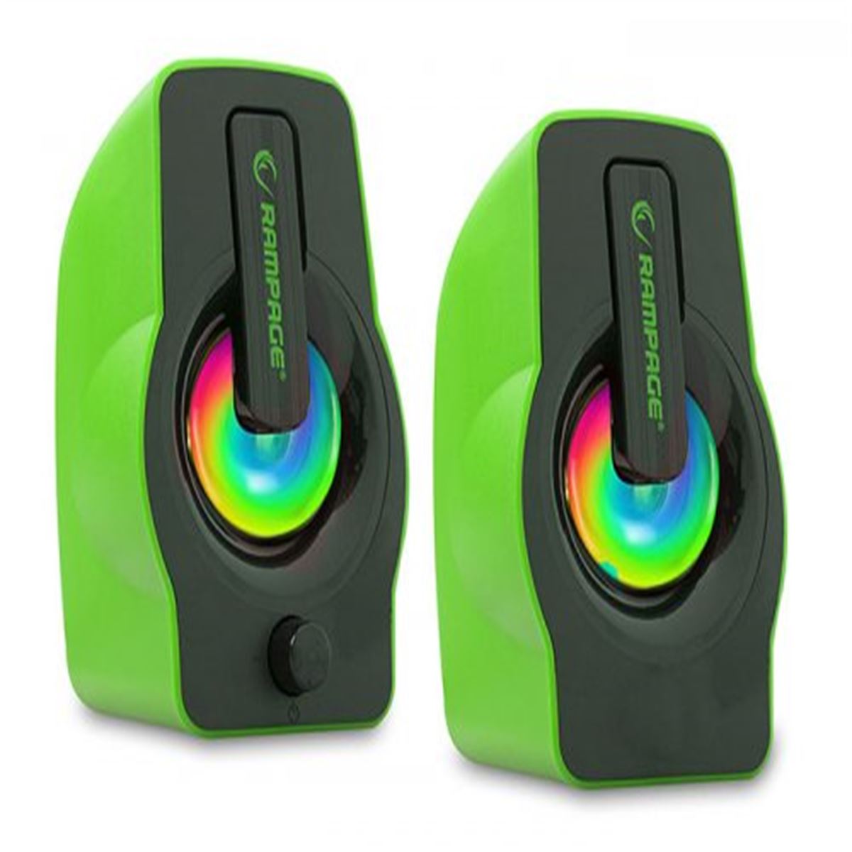 RAMPAGE SPEAKER RMS-G7 FALSETTO 2.0 RGB YEŞİL LEDLİ MULTİMEDİA 1