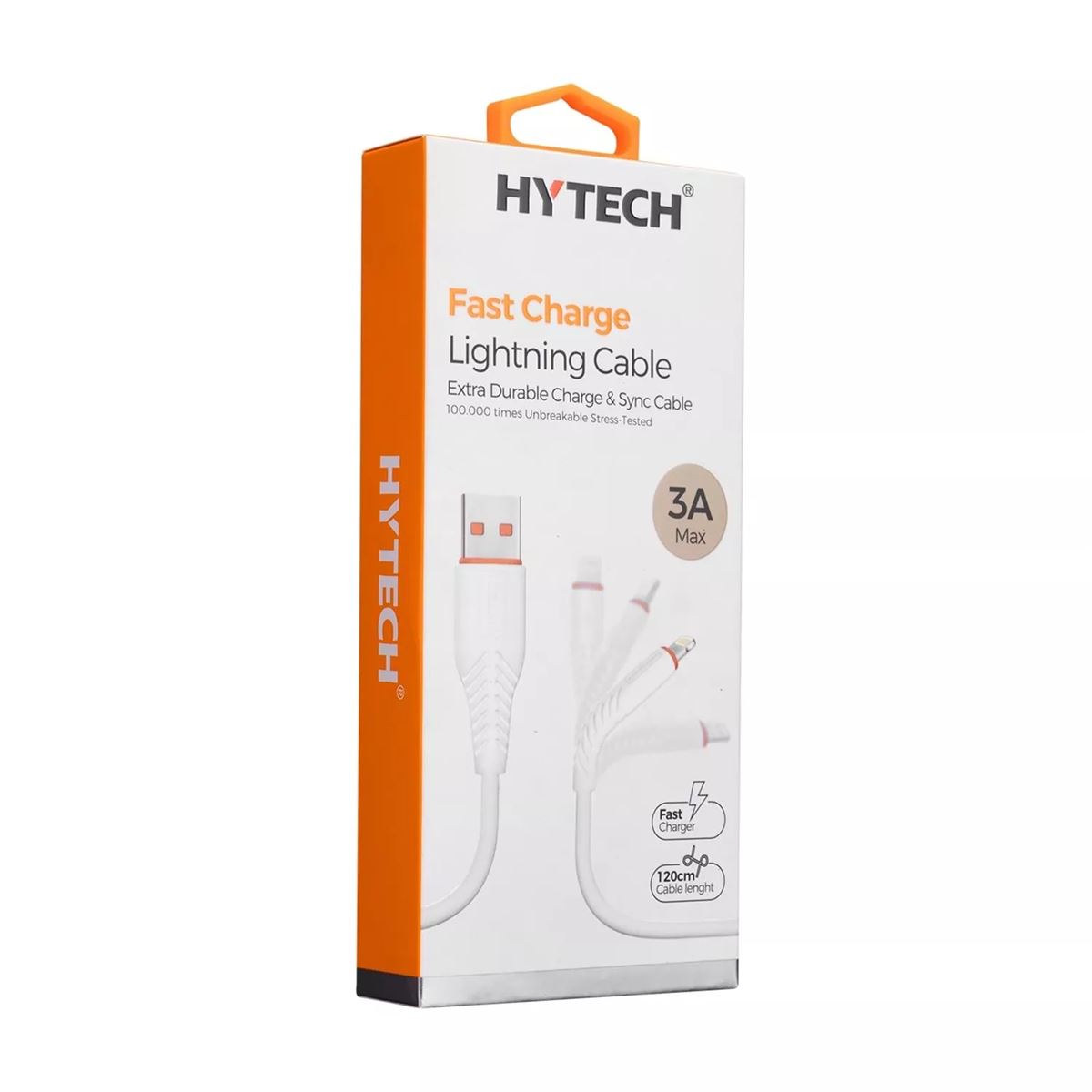HYTECH DATA ŞARJ KABLOSU HY-X335 LİGHTNİNG BEYAZ 3A 1.2M 1