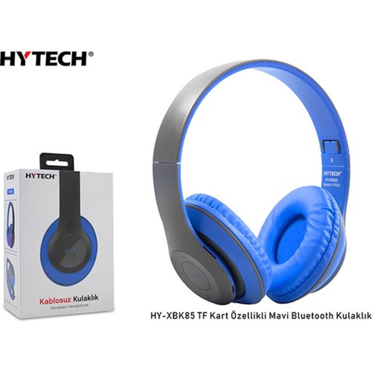 HYTECH KULAKLIK HY-XBK85 BLUETOOTH MAVİ TF KART 1