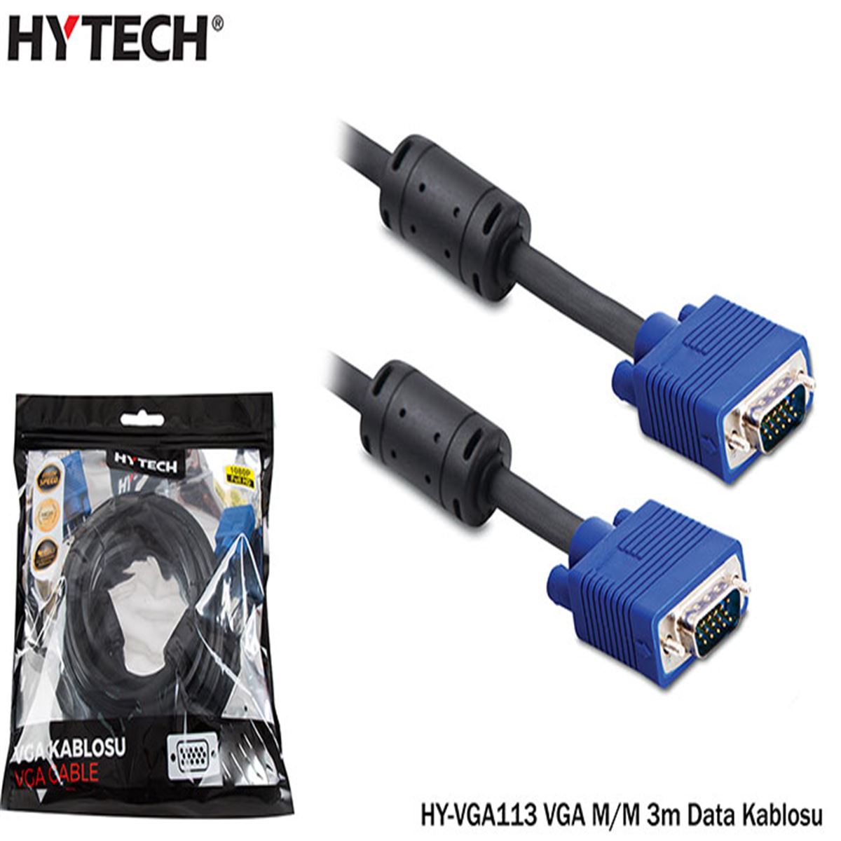 HYTECH DATA KABLOSU HY-VGA113 3M VGA M-M 1