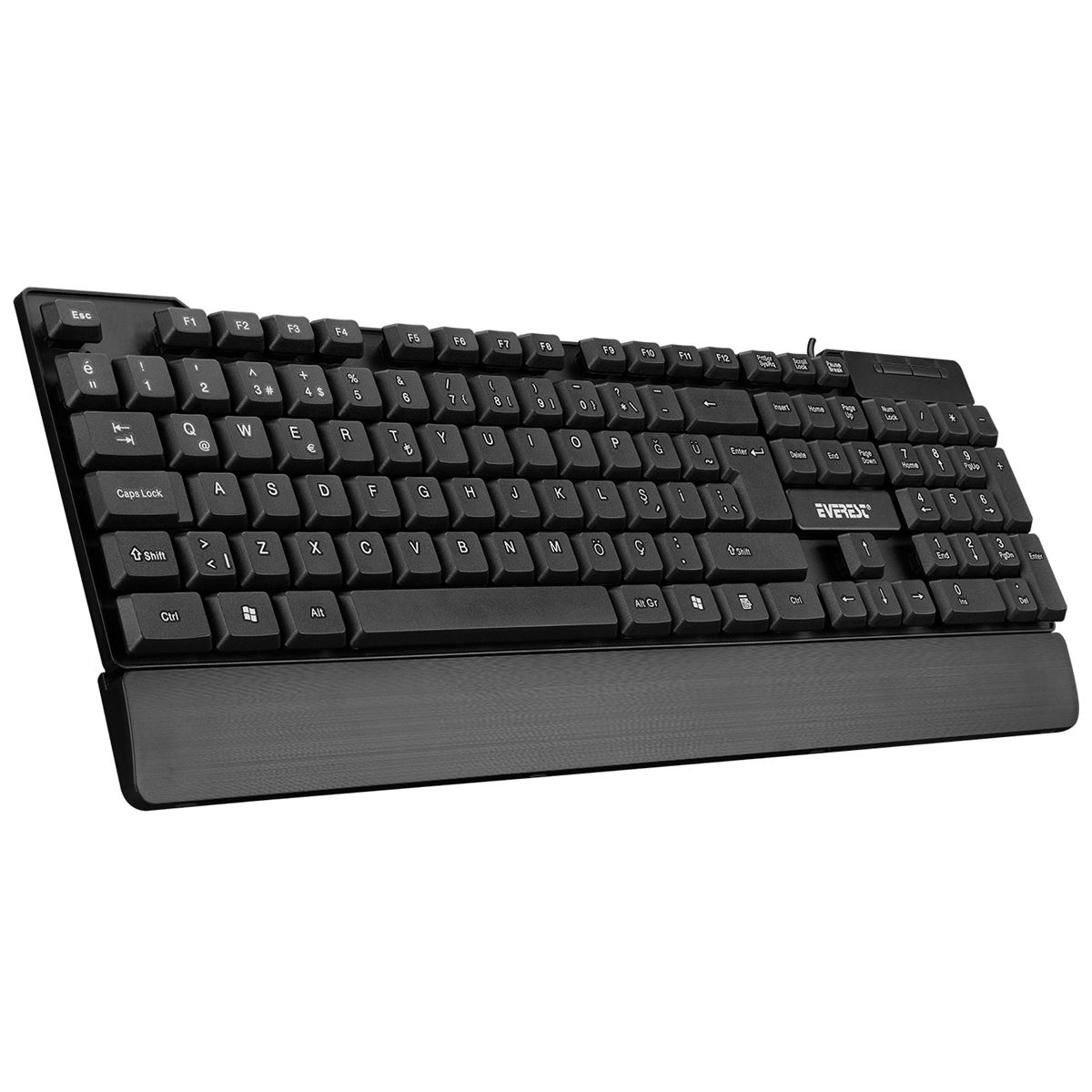 EVEREST KLAVYE Q KB-2020 WİRED SİYAH USB KABLOLU STANDART 1