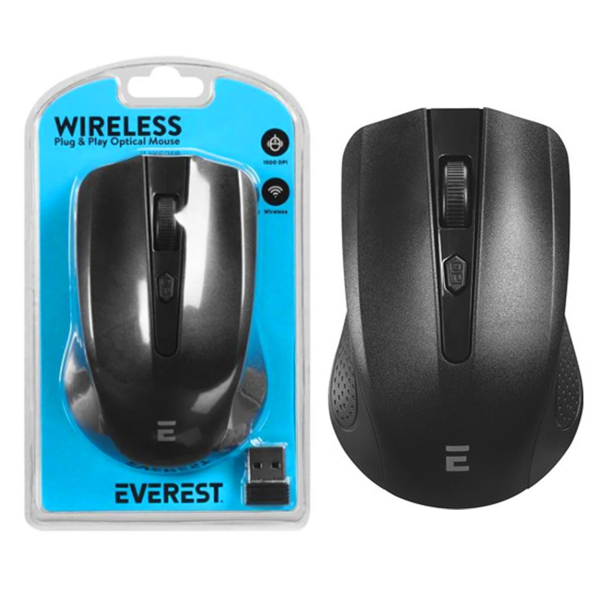 EVEREST USB KABLOSUZ MOUSE SMW-487 SİYAH 1