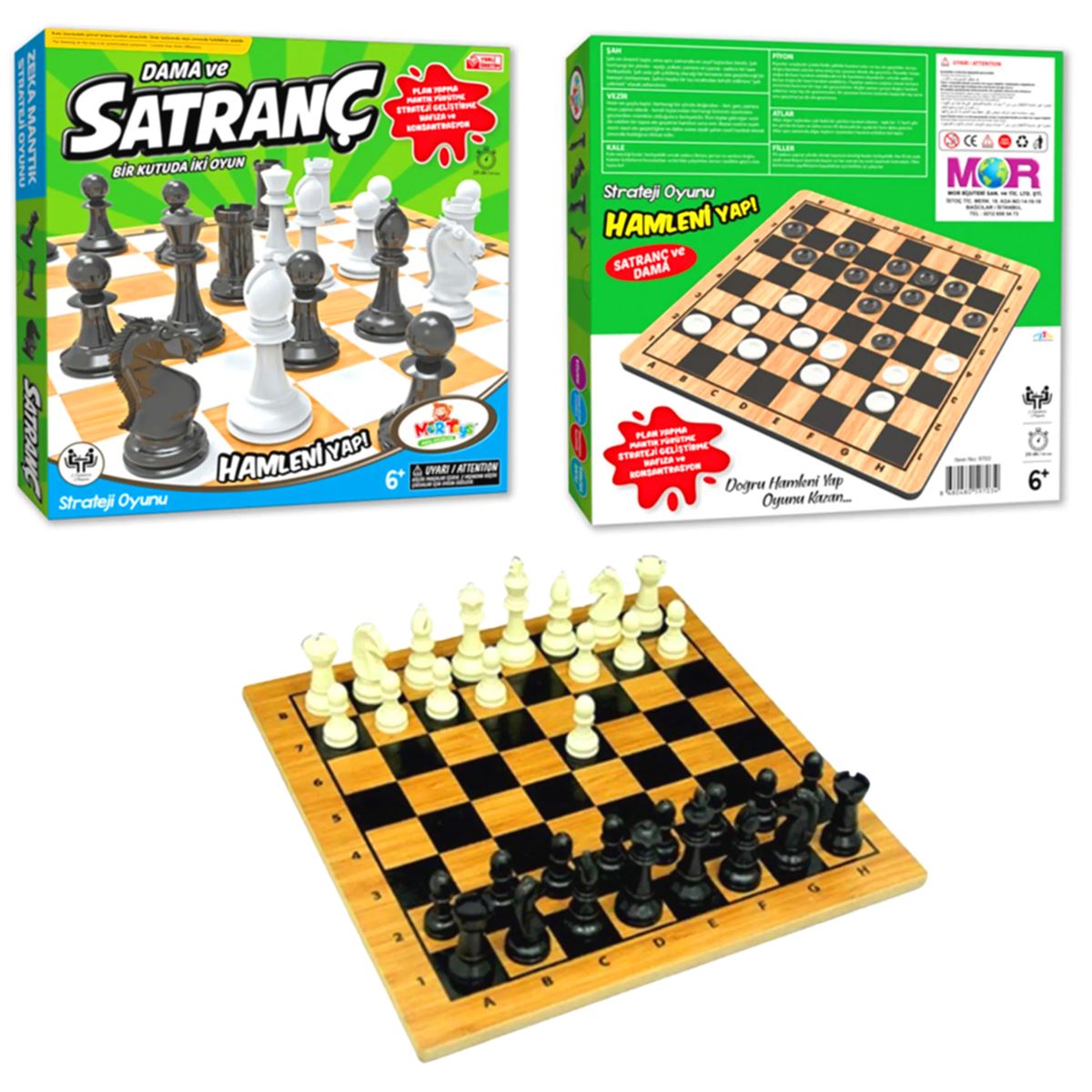MORTOYS DAMA VE SATRANÇ 9703 KUTUDA İKİ OYUN 6+ 1