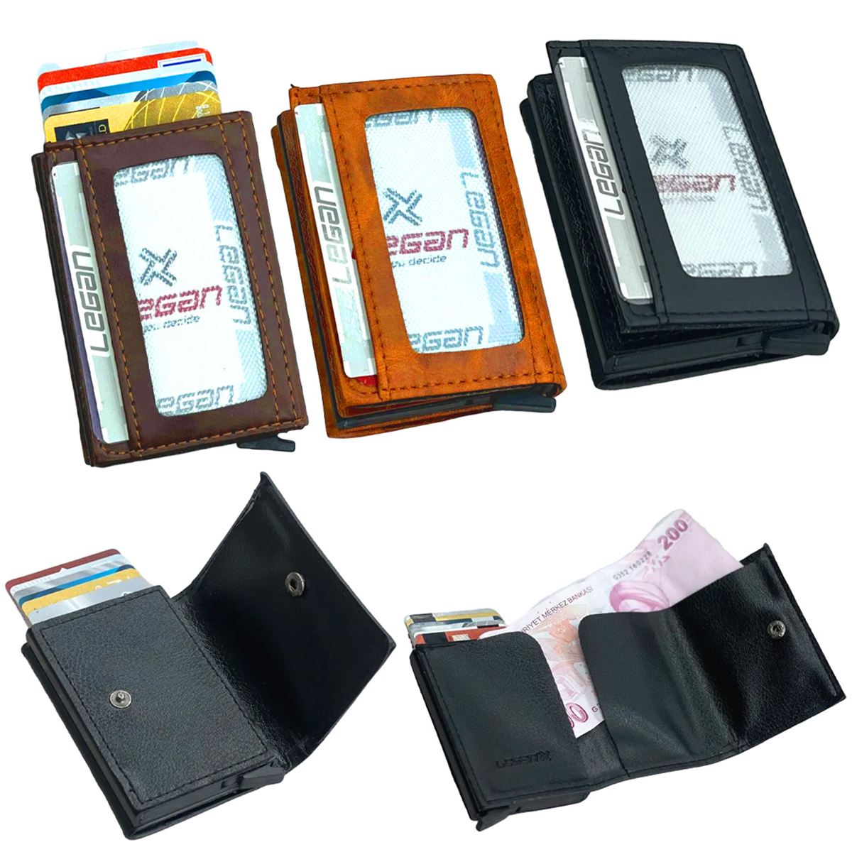 LEGAN KARTLIK CÜZDAN 6120 MEKANİZMALI DERİ 24 LÜ 1