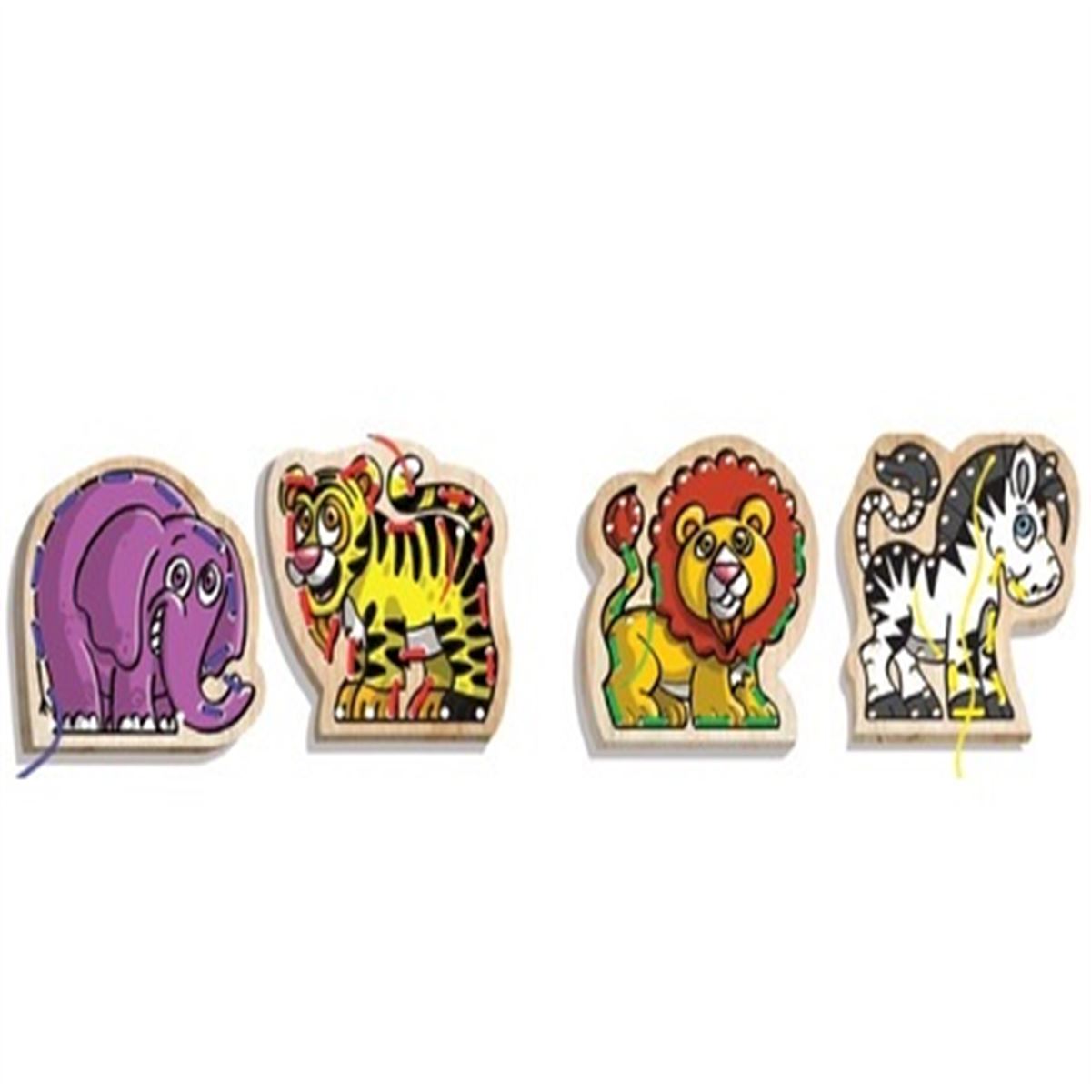 CHİVA AHŞAP İP GEÇİRME SAFARİ HAYVANLARI KAL-1019 1