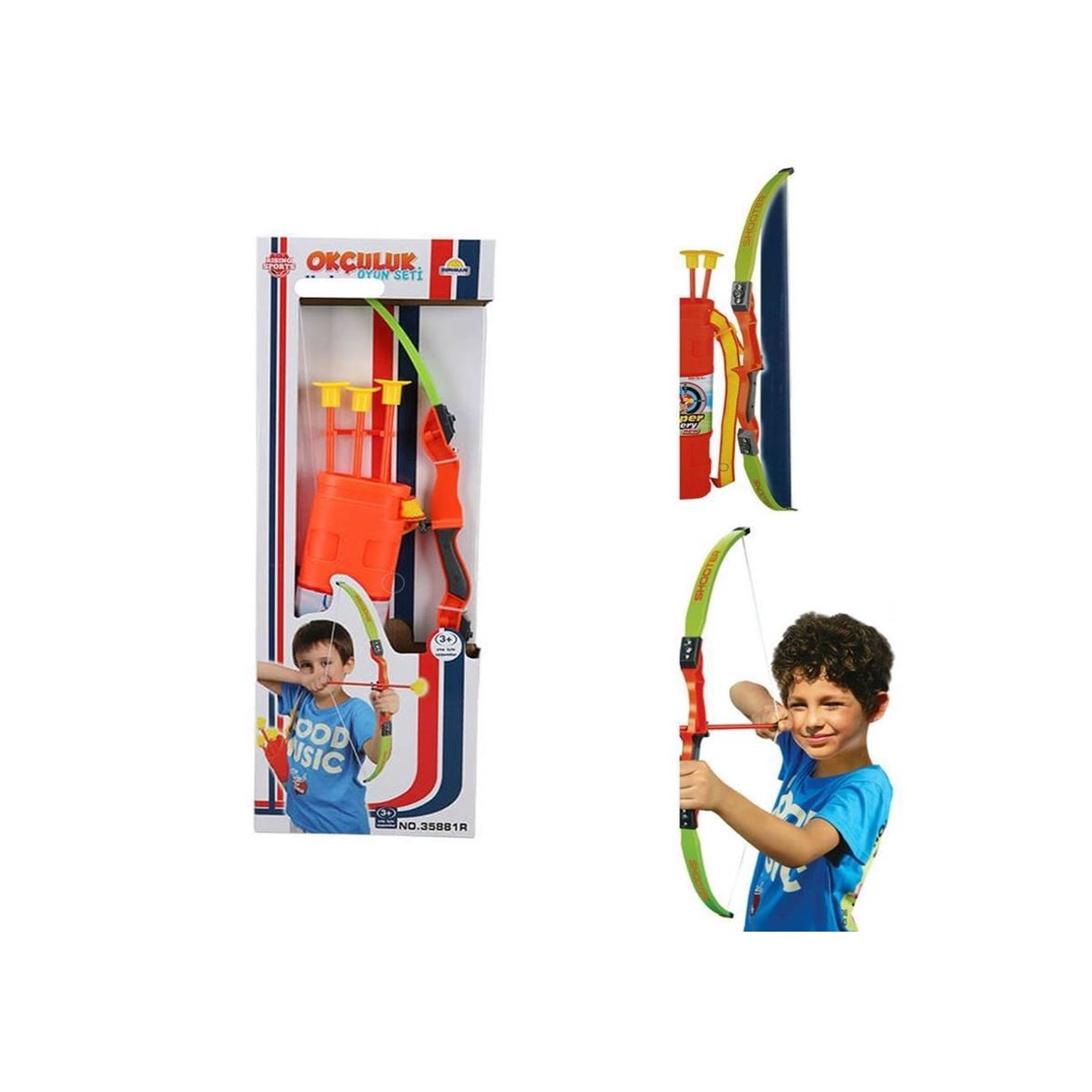 SUNMAN RİSİNG SPORTS 3588 OKÇULUK SETİ KUTULU 3+ 1
