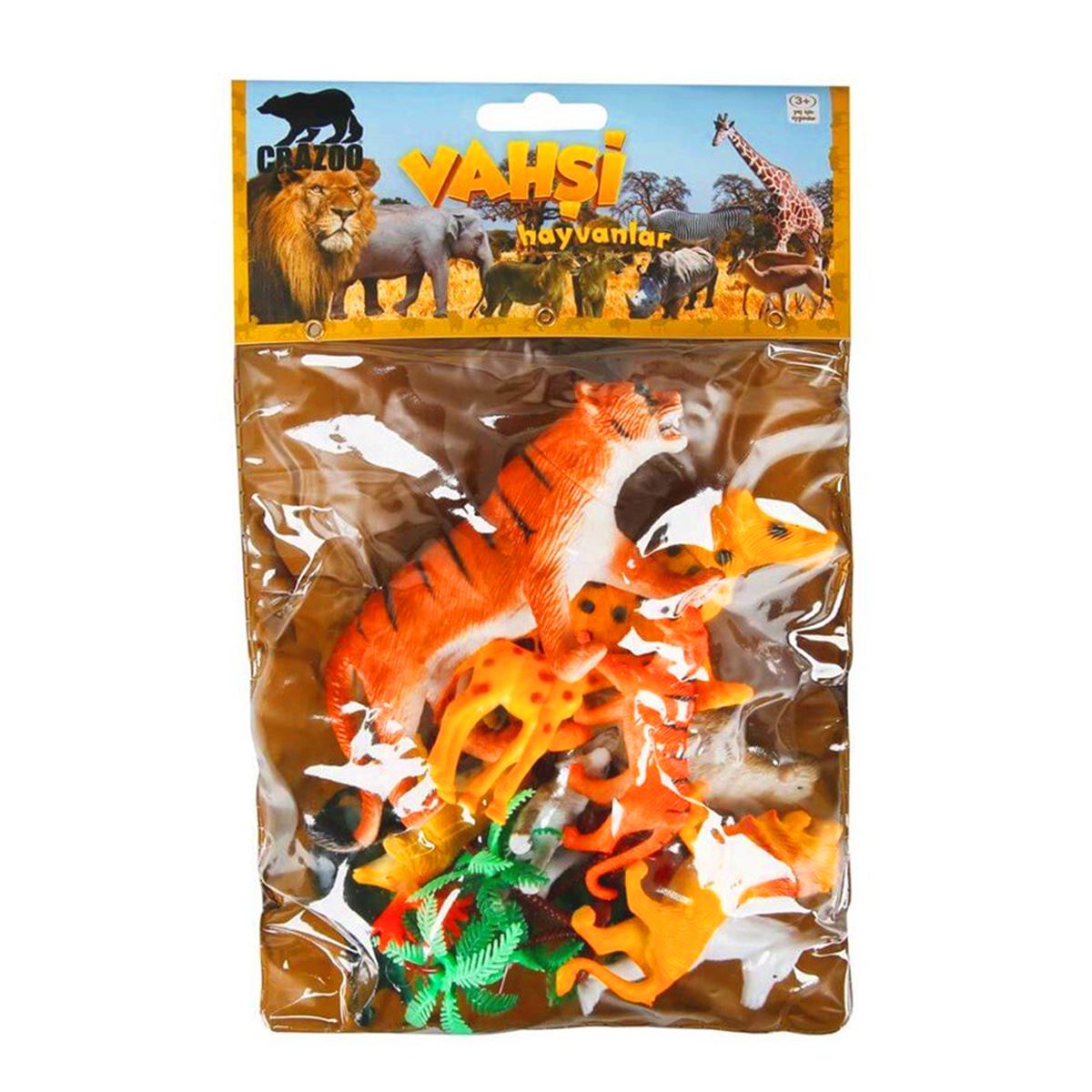SUNMAN VAHŞİ HAYVANLAR A586 PVC POŞET KARTELA ORTA 3+ 1