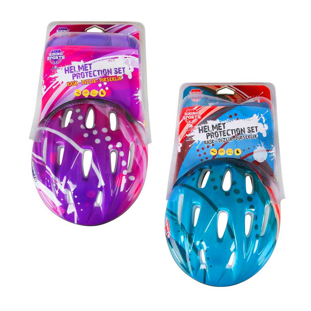SUNMAN RİSİNG SPORTS YX-0411 YX-0301 KASK DİZLİK DİRSEKLİK SET SİZE M 52-56 CM 1