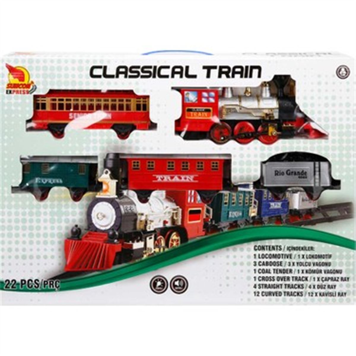 SUNMAN 201 SESLİ IŞIKLI CLASSİC TRAİN SET 1
