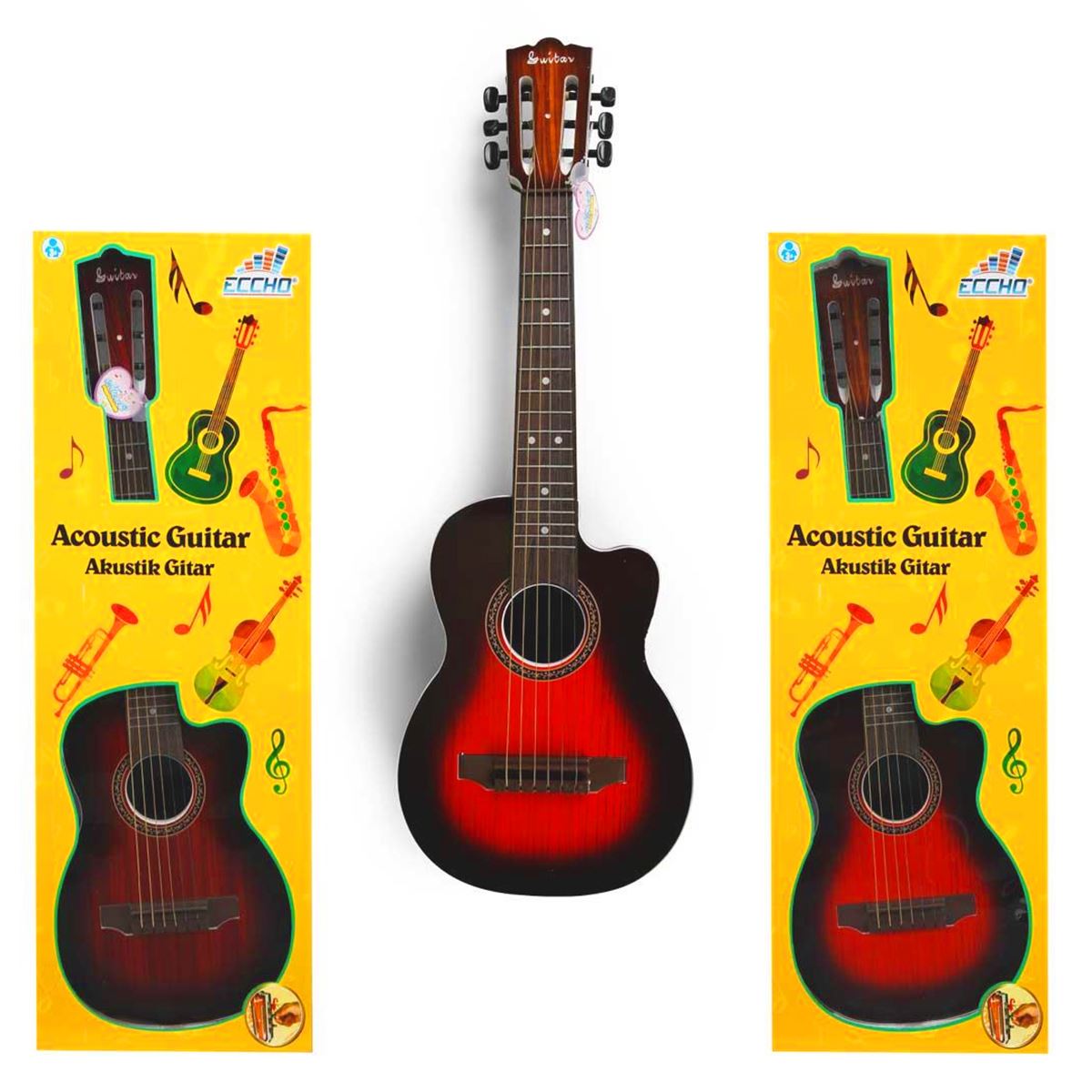 SUNMAN ECCHO ACOUSTİC GUİTAR 3718-1 GERÇEK TELLİ 69 CM 3+ 1