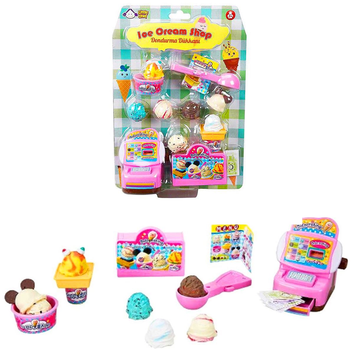 SUNMAN CAKE SHOP 88811 DONDURMA DÜKKANI 12 PARÇA KARTELADA 3+ 1
