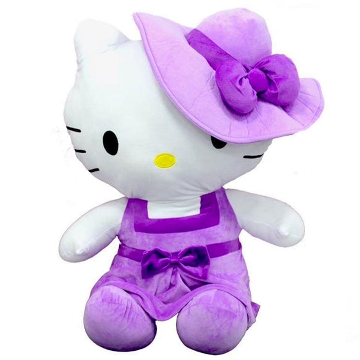 SUNMAN PELÜŞ OT180200-A HELLO KİTTY MOR ELBİSELİ ŞAPKALI 36 CM 1