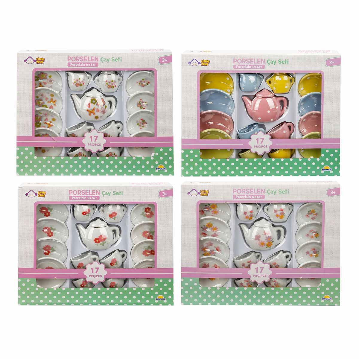 SUNMAN ÇAY SETİ CH2017B LİTTLE CHEF PORSELEN 17 PARÇA 1
