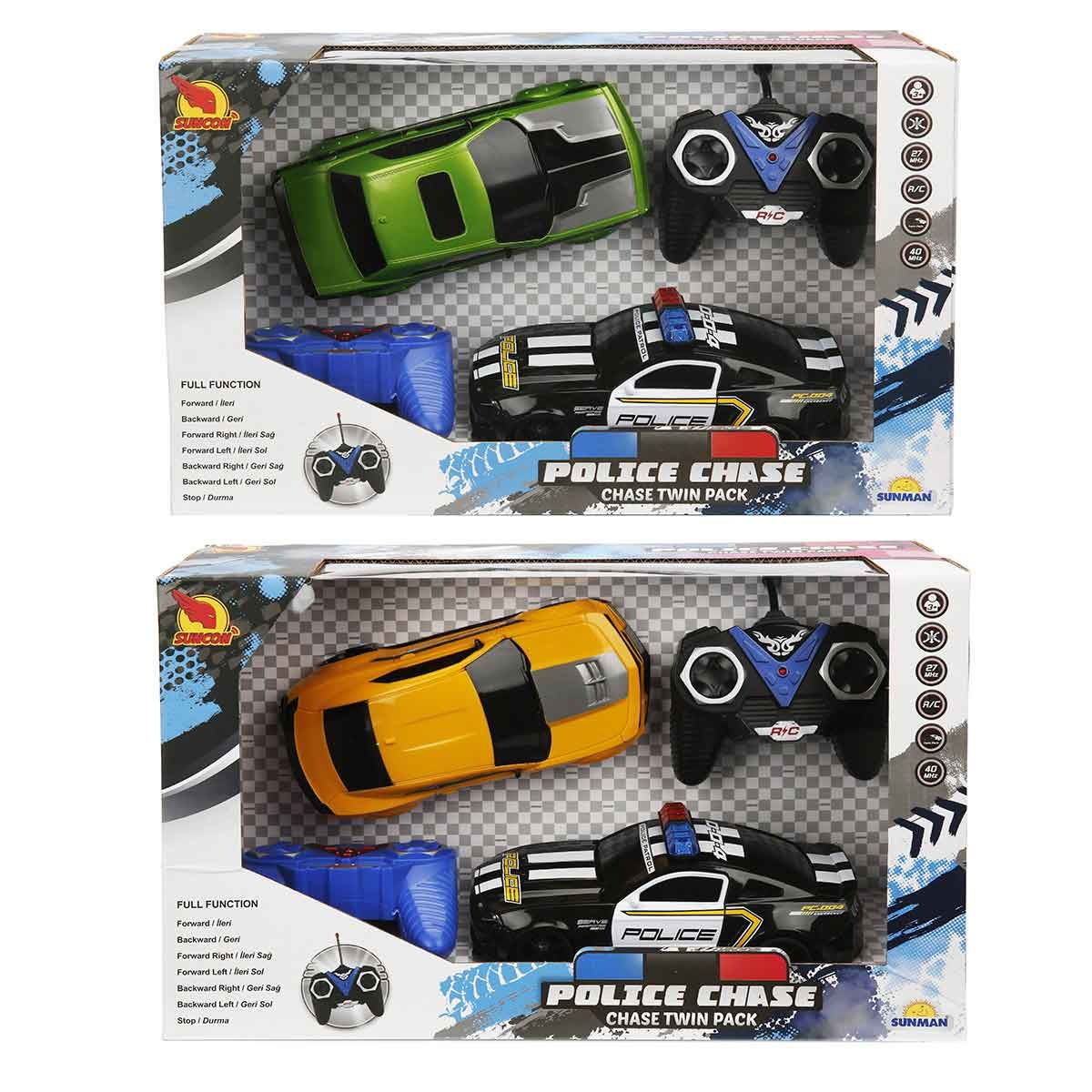 SUNMAN UZAKTAN KUMANDALI YD898-MJ1993  POLİCE CHASE CAR PİLLİ 3+ 1