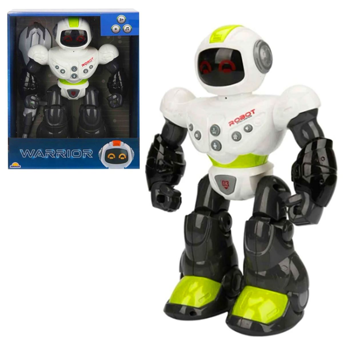 SUNMAN SAVAŞÇI ROBOT WARRİOR 606  SESLİ IŞIKLI 29 CM 3+ 1
