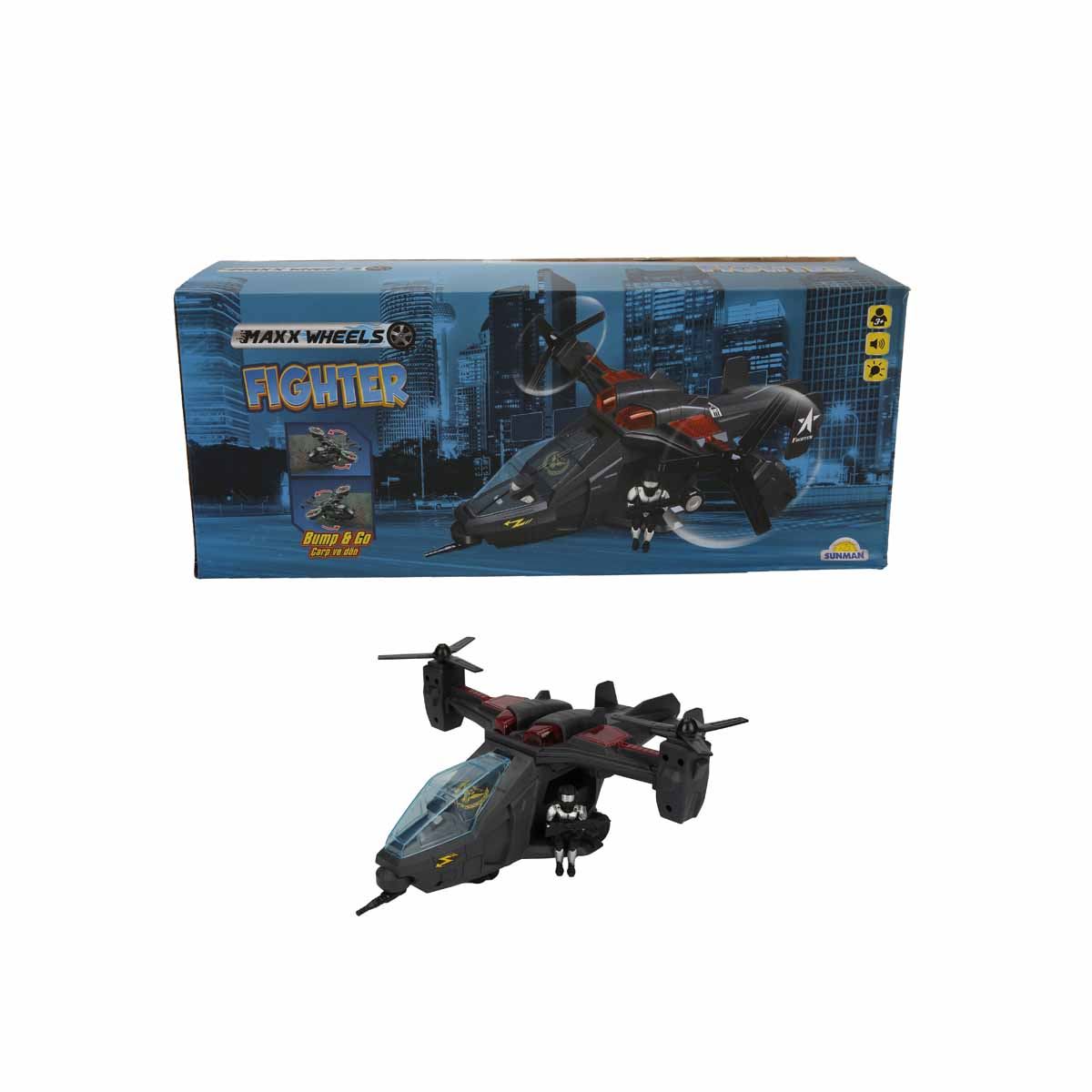 SUNMAN MAXX WHEELS FIGHTER 286-12 HELİKOPTER SESLİ IŞIKLI 3+ 1