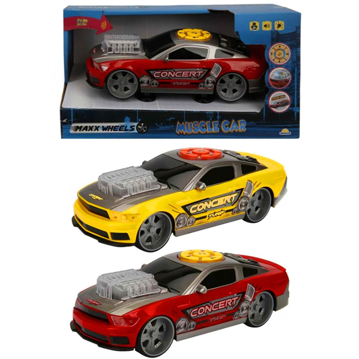 SUNMAN MUSCLE CAR WY100A SPOR ARABA MOTORİZE PİLLİ SESLİ IŞIKLI 3+ 1