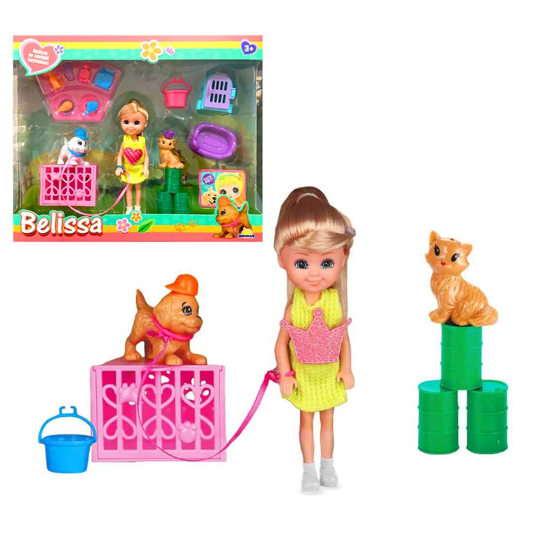 SUNMAN BELİSSA BEBEK 53803 BELİSSA VE SEVİMLİ HAYVANLARI BAKIM 15 CM 3+ 1