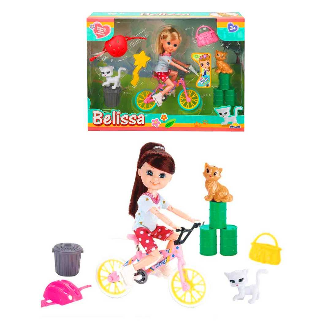 SUNMAN BELİSSA BEBEK 53804 BELİSSANIN BİSİKLETİ VE SEVİMLİ HAYVANLARI 15 CM 3+ 1