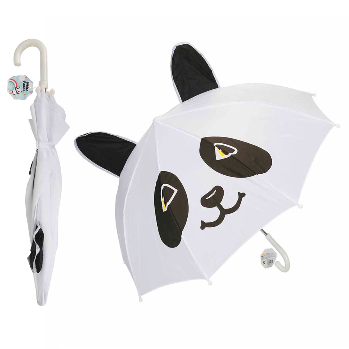 SUNMAN ÇOCUK ŞEMSİYESİ PANDA-2 BEYAZ PANDA 9 TELLİ 45 CM 3+ 1