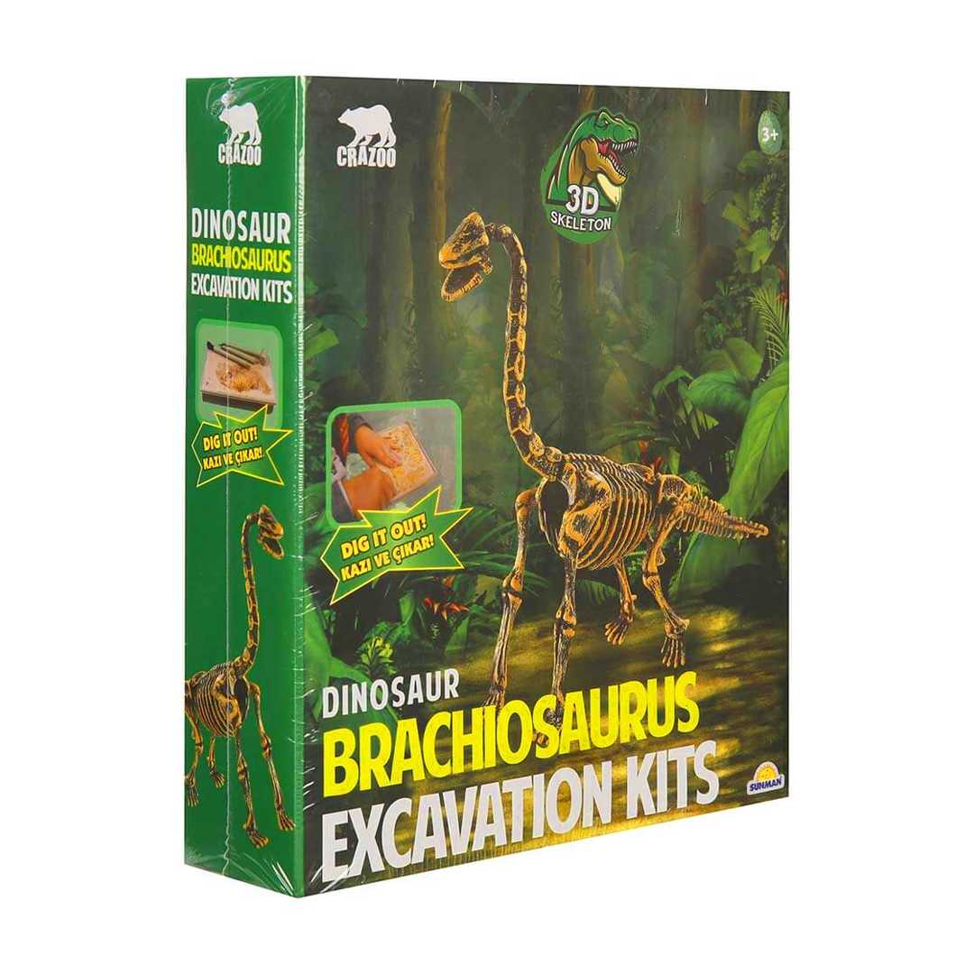 SUNMAN CRAZOO KAZI SETİ 503 3D DİNOZOR BRACHİOSAURUS 3+ 1