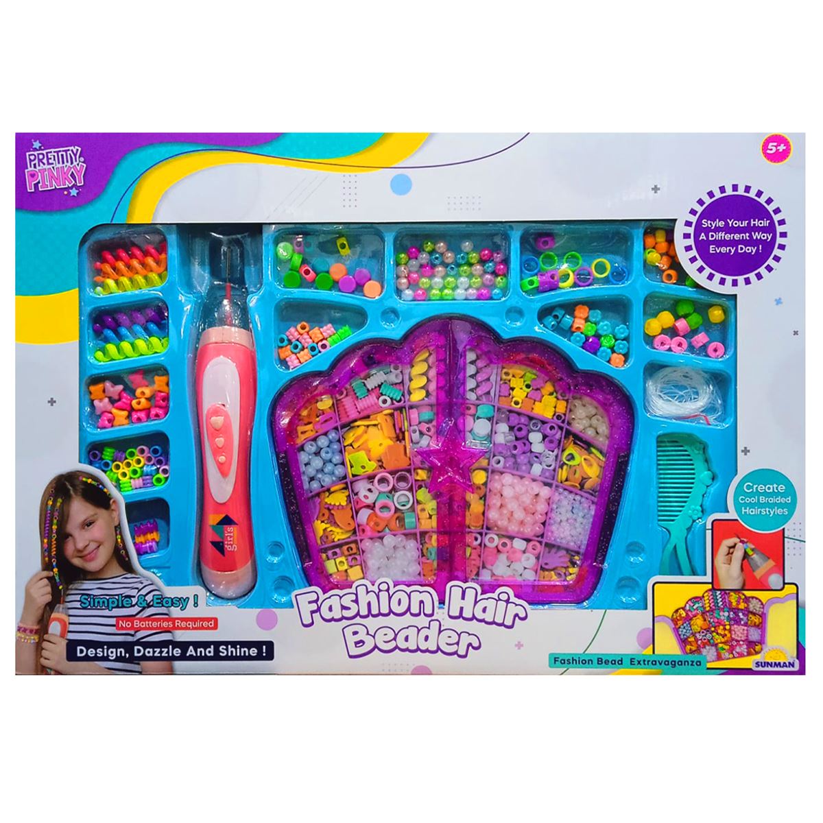 SUNMAN PRETTY PİNKY MBK-230K BONCUKLU GÜZELLİK SETİ 5+ 1