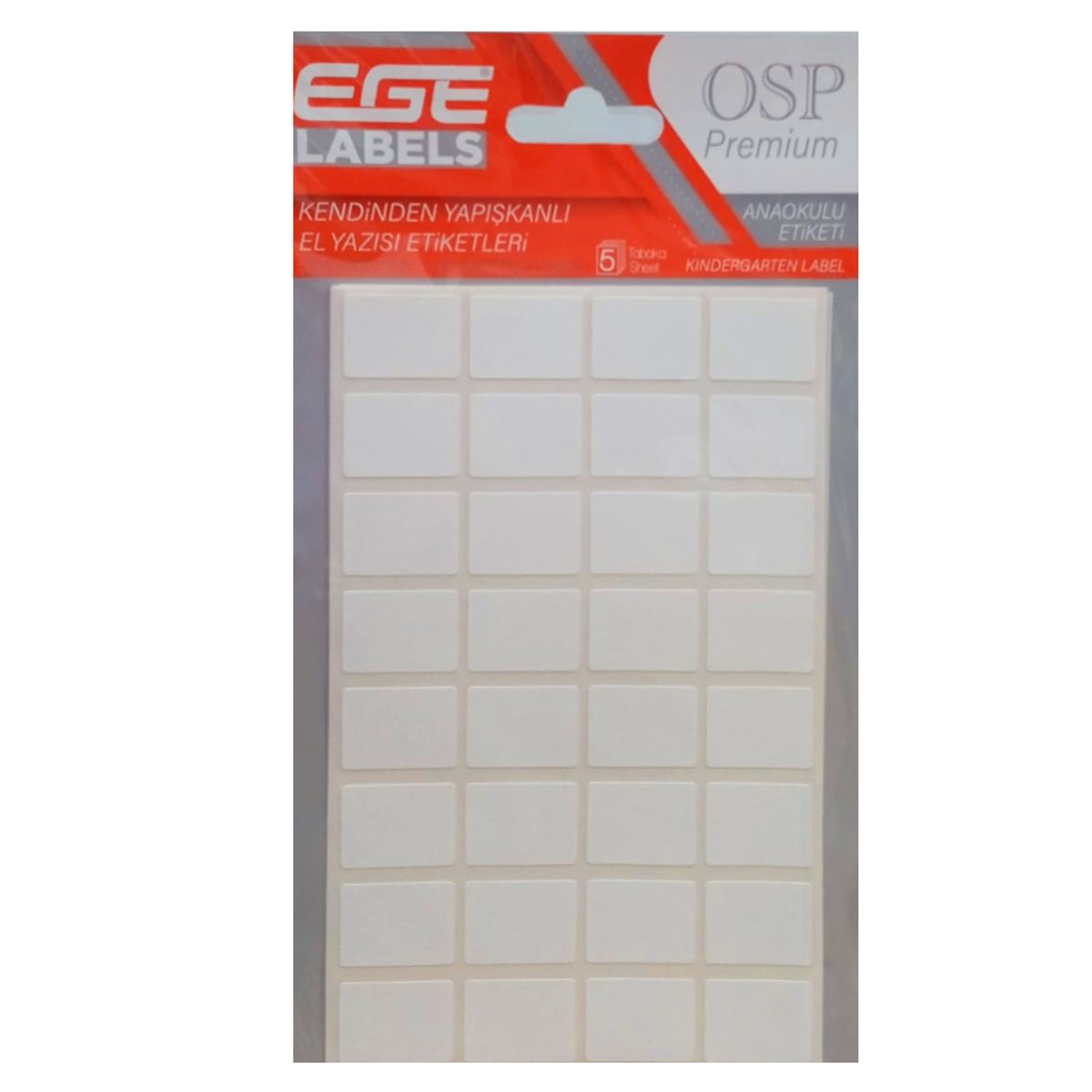 EGE OFİS ETİKETİ 16x22 BEYAZ 5 Lİ 10 PK OSP-110 1