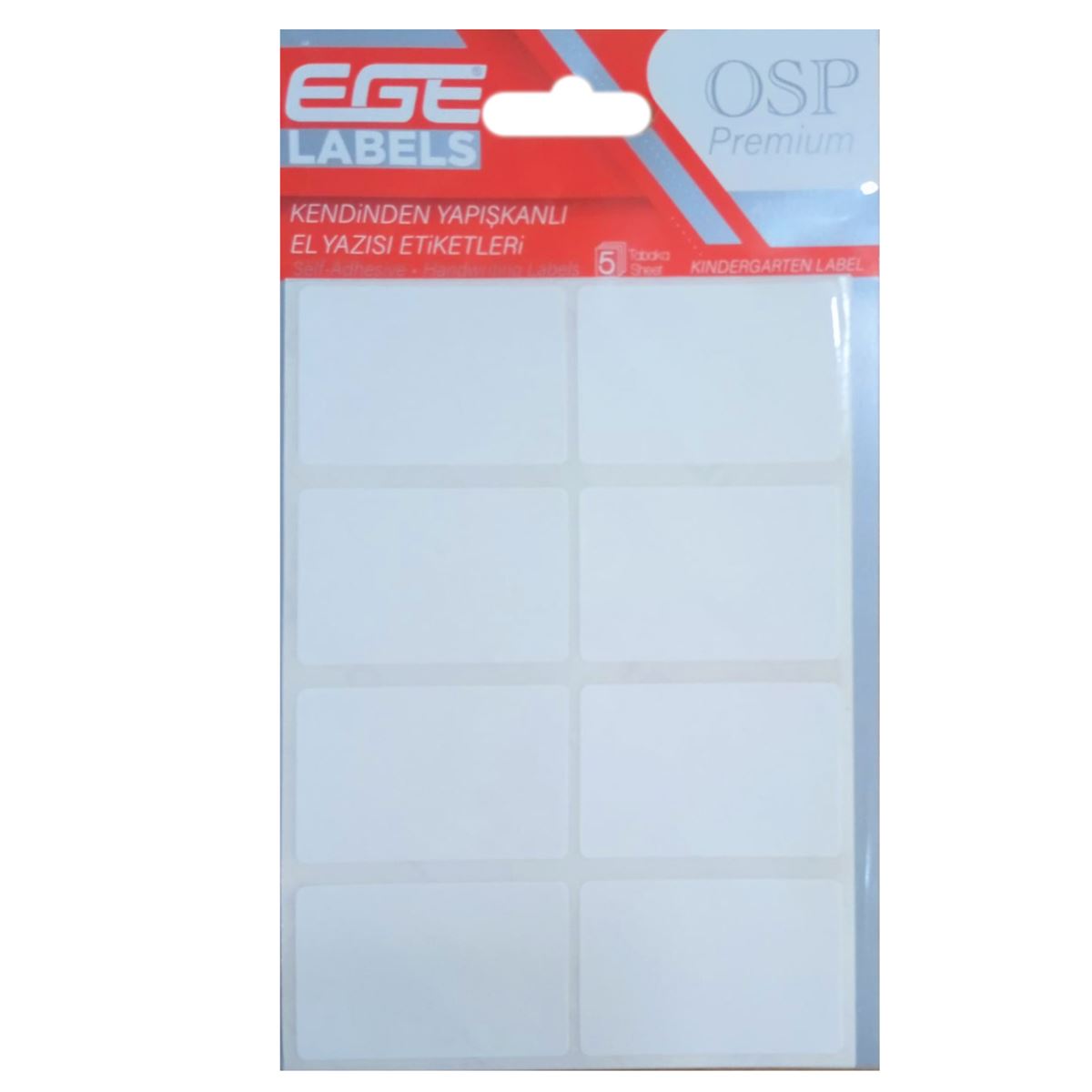 EGE OFİS ETİKETİ 34x52 BEYAZ 5 Lİ 10 PK OSP-120 1