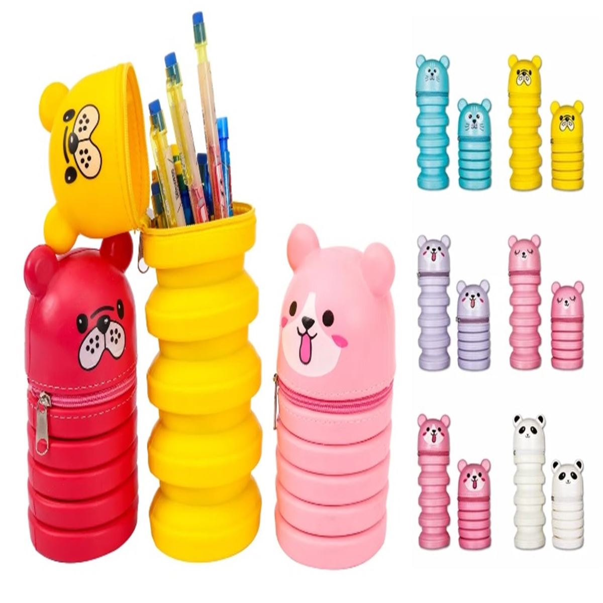 AVEGA KALEM ÇANTASI SİLİKON AKORDİYON TEK BÖLMELİ 1