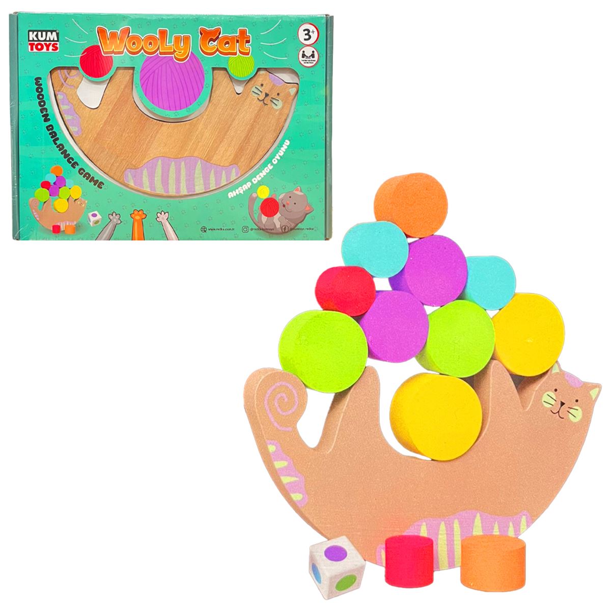 KUMTOYS WOOLY CAT RD5672 KEDİ OYUNU 3+ 1