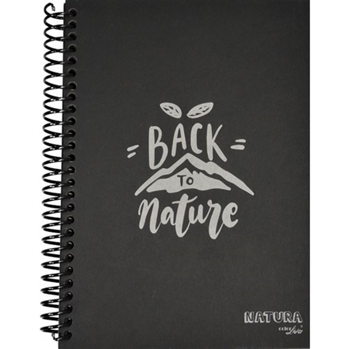 NATURA COLOR LİVA SİYAH DEFTER 17x24 SERT KAPAK SPİRALLİ 50 YP ST-301 1
