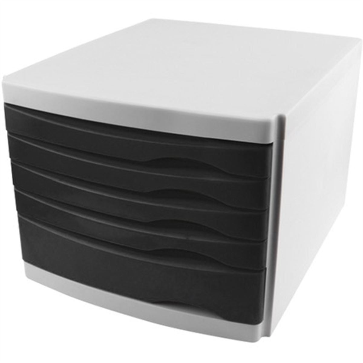 OPS EVRAK RAFI ÇEKMECELİ SİYAH 5 Lİ CMC 105 1