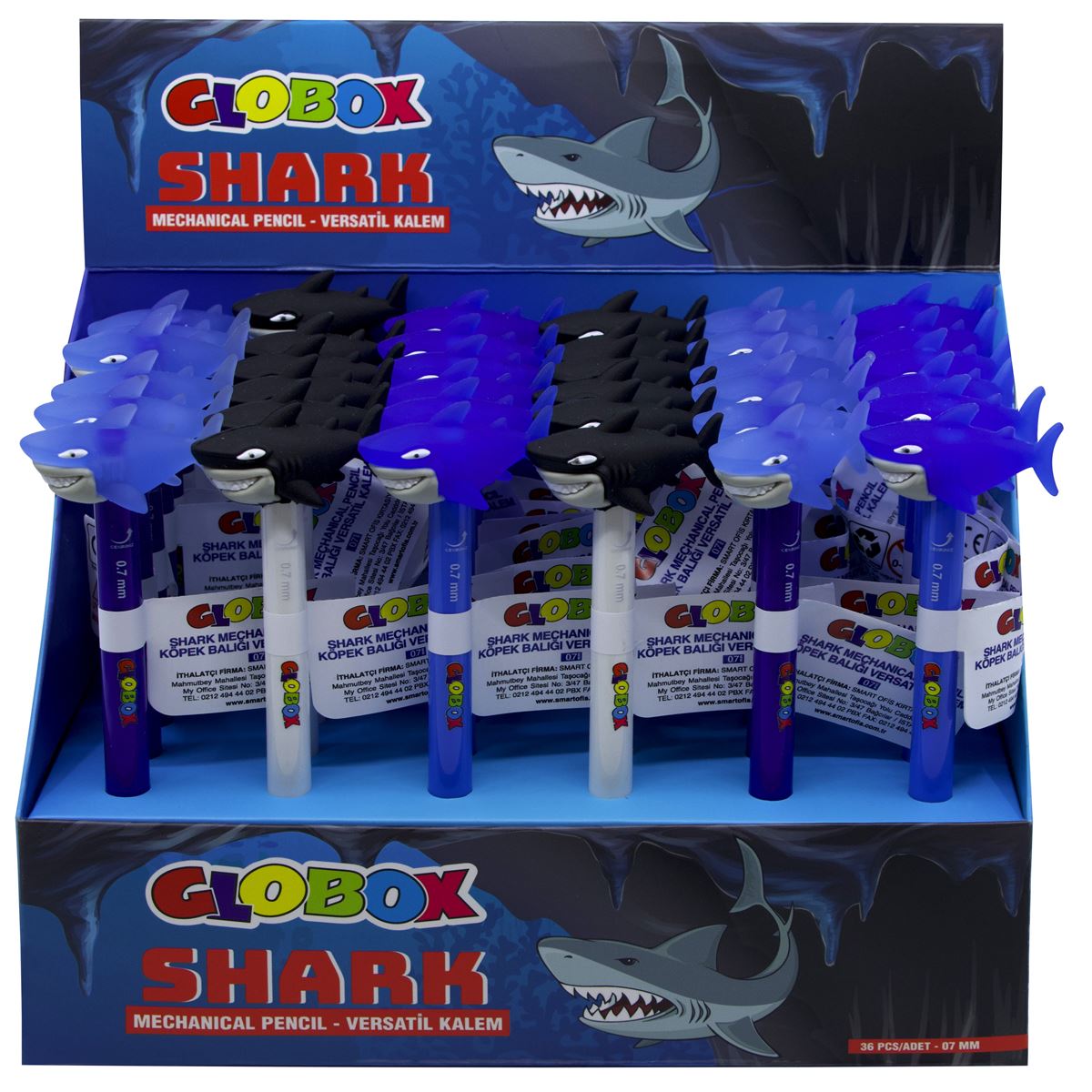 GLOBOX VERSATİL KALEM 0.7 MM 3530 KÖPEK BALIĞI 36 LI 1