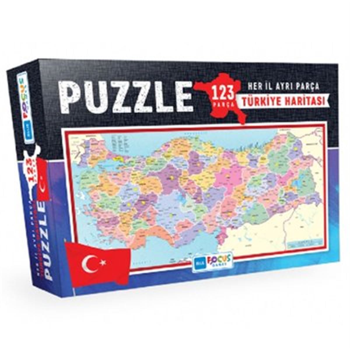 BLUE FOCUS PUZZLE BF124 TÜRKİYE HARİTASI 123 PARÇA 1