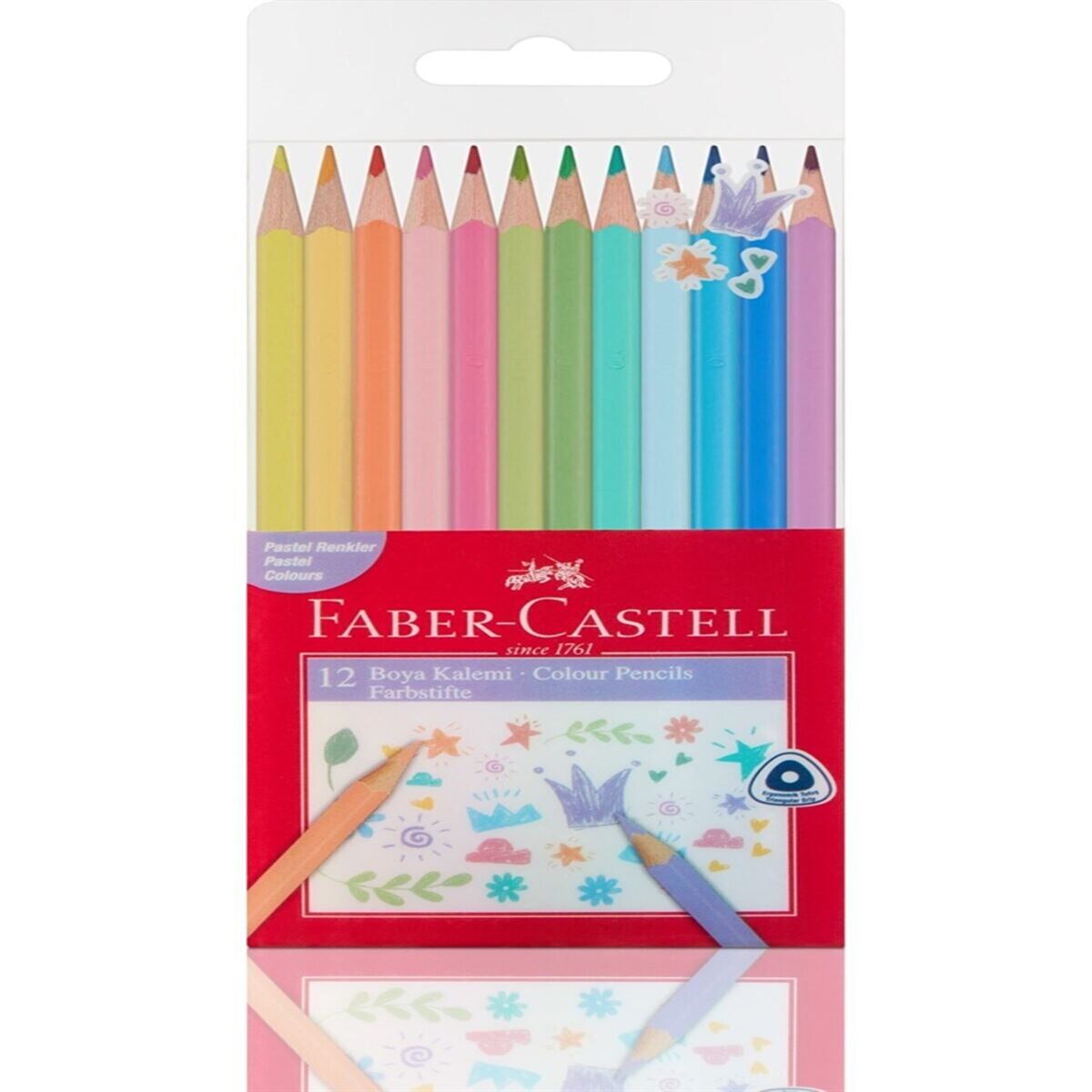 FABER KURUBOYA FARBSTİFTE 12 RENK UZUN PASTEL 5171 116 313 1