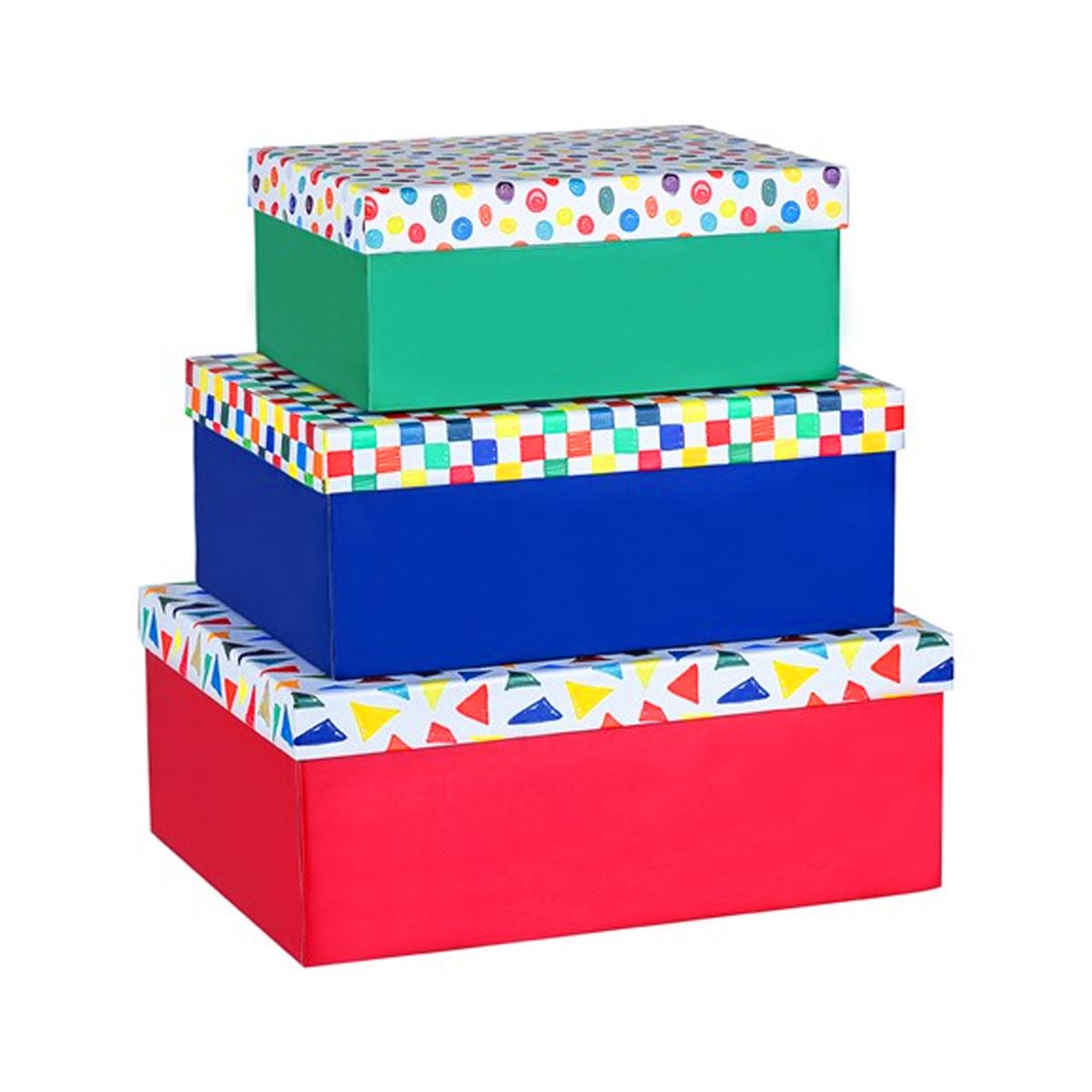 MİKRO HEDİYE KUTUSU MBX-4162 3 LÜ BÜYÜK COLOR GEO 1