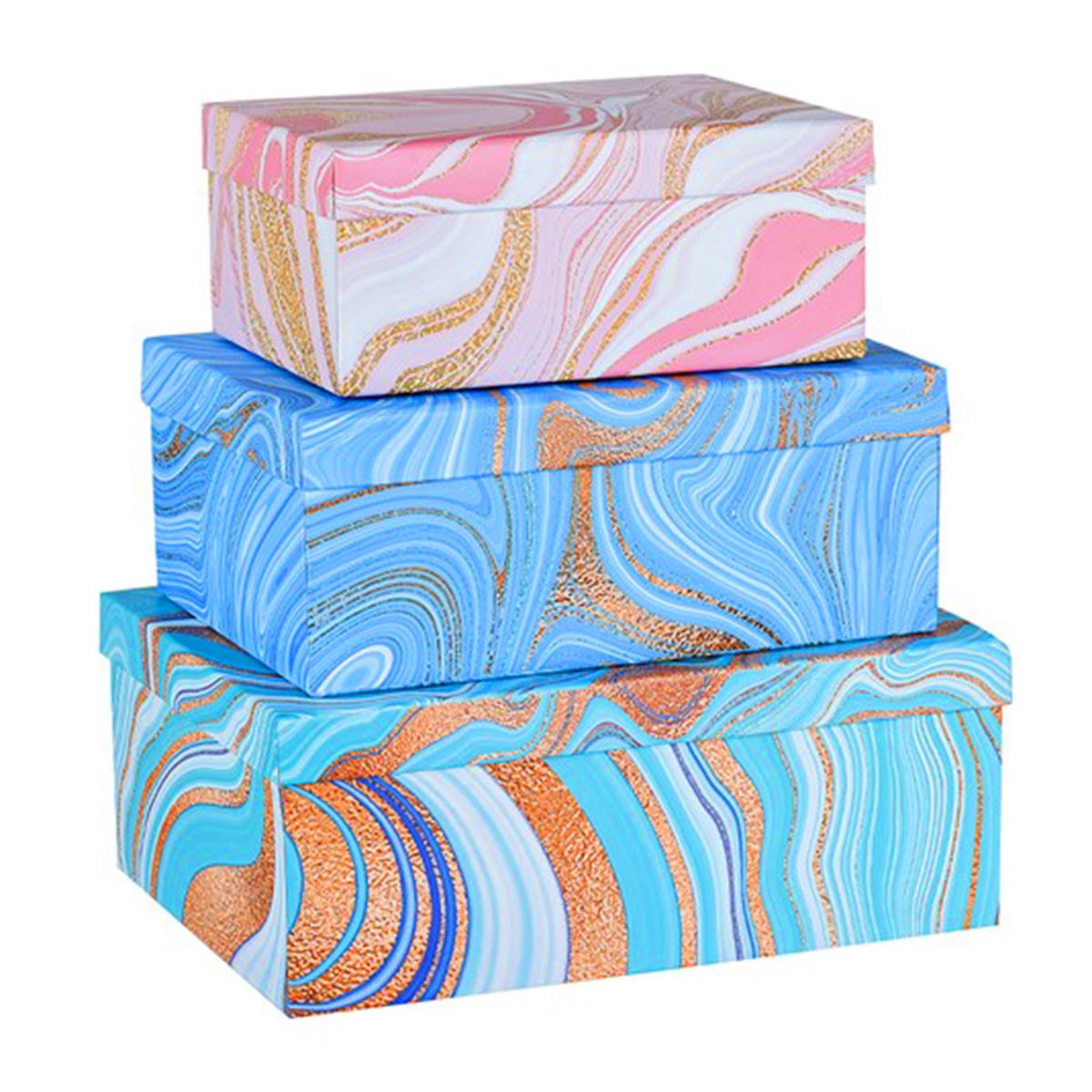 MİKRO HEDİYE KUTUSU MBX-4202 3 LÜ BÜYÜK MARBLE 1