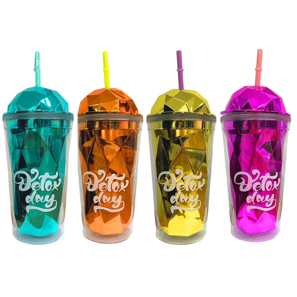 MİKRO PİPETLİ BARDAK PM-3006 CRYSTAL 4 RENK 450 ML 1