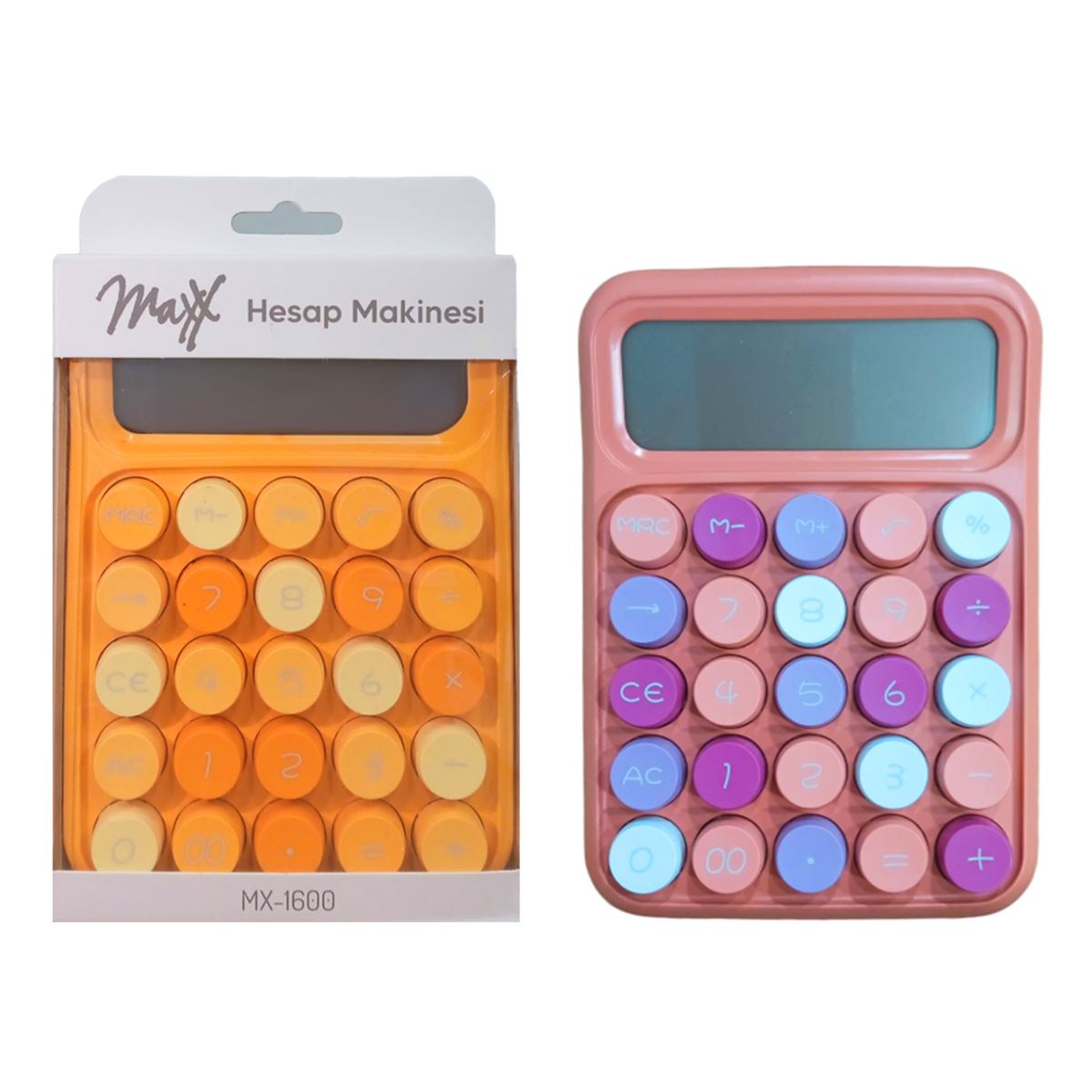 MAXX HESAP MAKİNESİ MX1600-3 RENKLİ 1