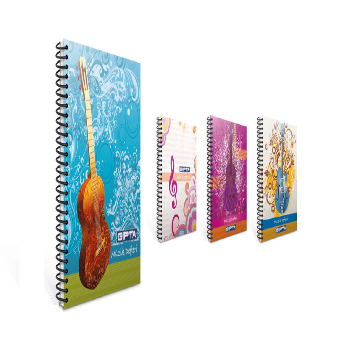 MCOLOR MÜZİK DEFTERİ A4 KARTON KAPAK SPİRALLİ 40 YP 12 Lİ 1