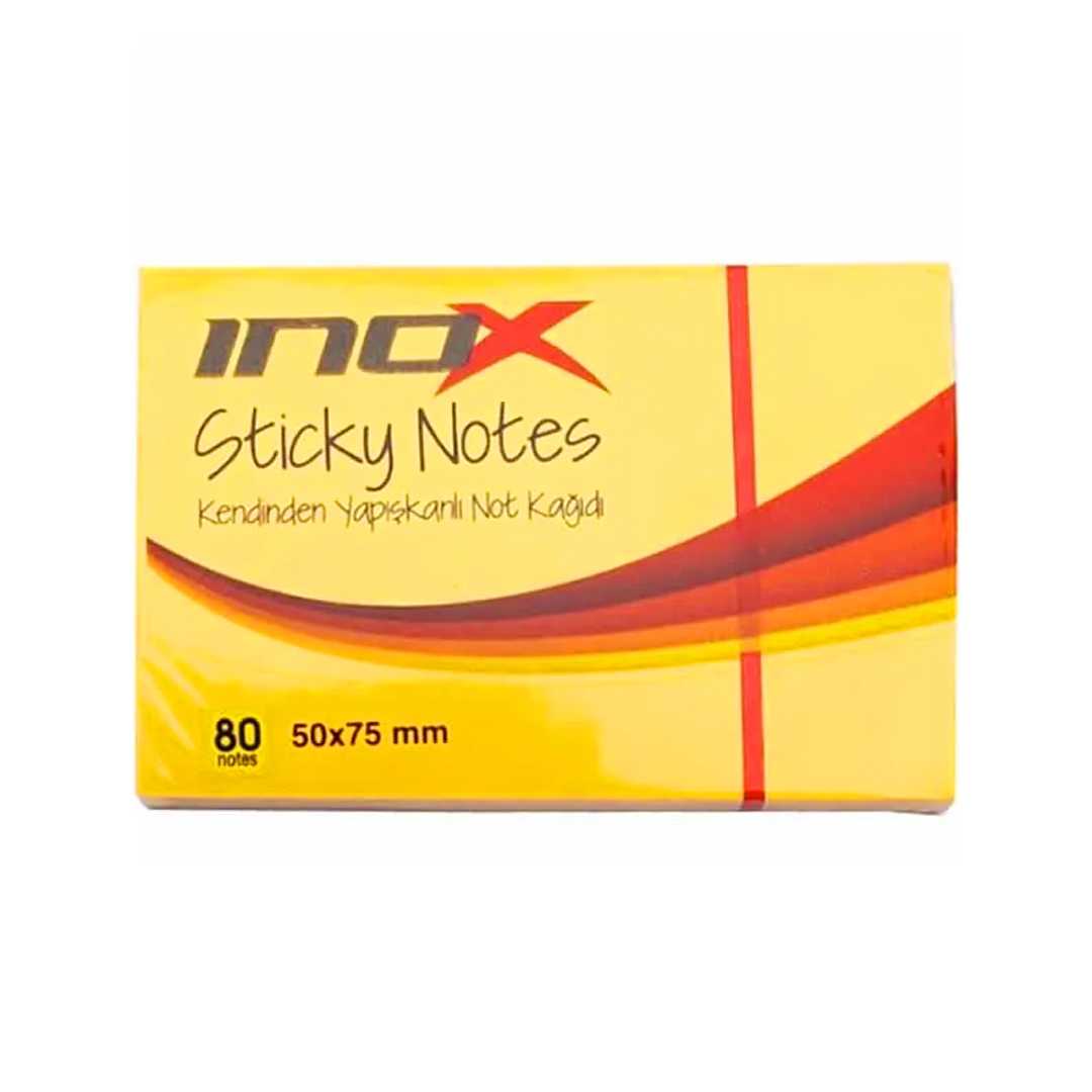 İNOX YAPIŞKANLI NOT KAĞIDI 50x75 FOSFORLU TURUNCU 80 YP 12 Lİ 2380 1