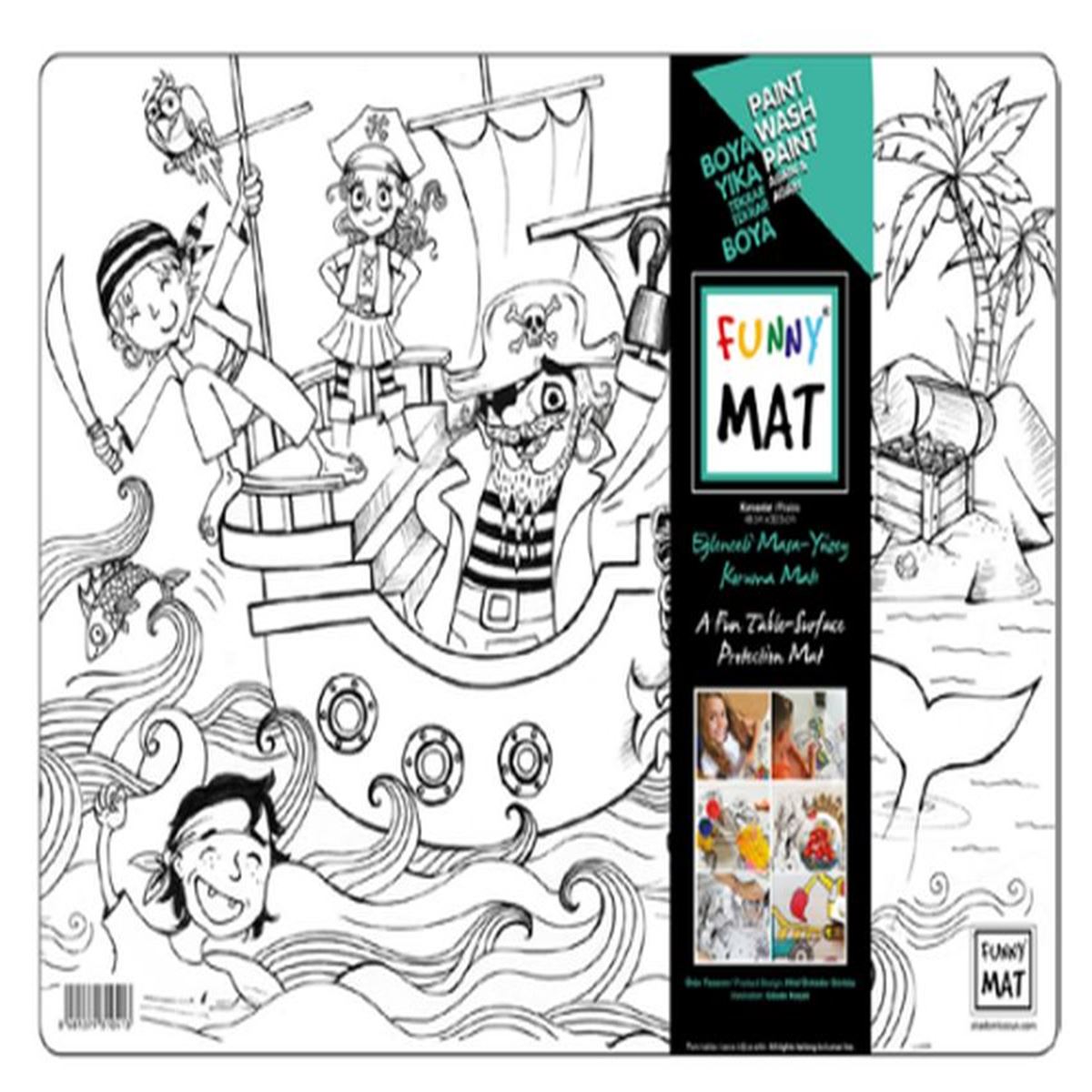 AKADEMİ ÇOCUK FUNNY MAT KORSANLAR 33,5X48 CM 1