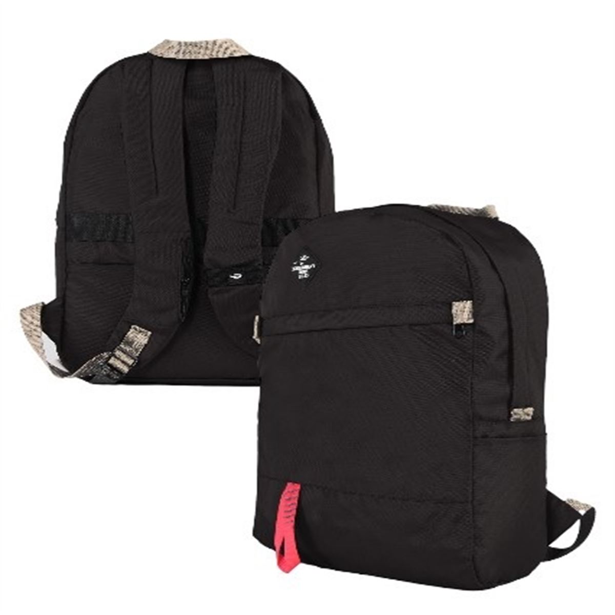 CAMBRİDGE POLO OKUL ÇANTASI PLCAN2102-0001 SİYAH ÇİFT BÖLMELİ 1