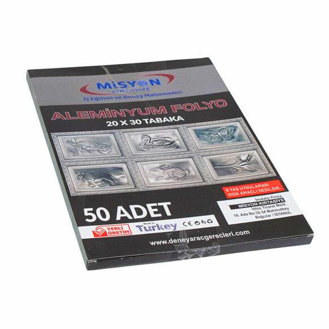 MİSYON ALÜMİNYUM FOLYO 20x30 50 Lİ FLY-A4 1