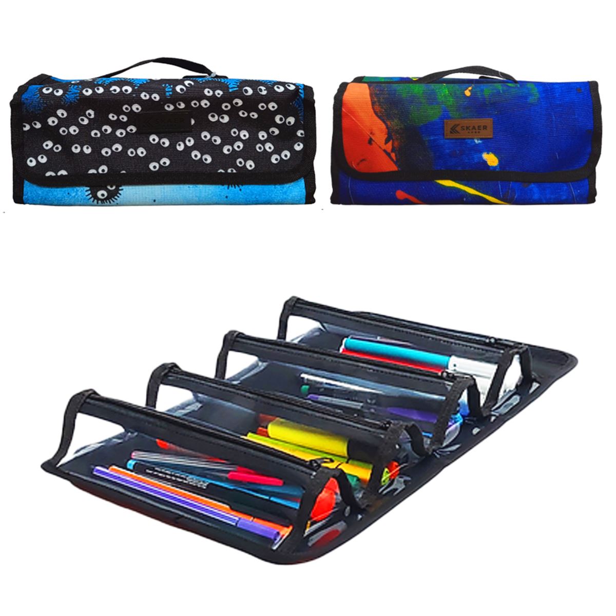 SKAER APEX X-CASE KALEM ÇANTASI XC-99 DESENLİ DÖRT BÖLMELİ 1