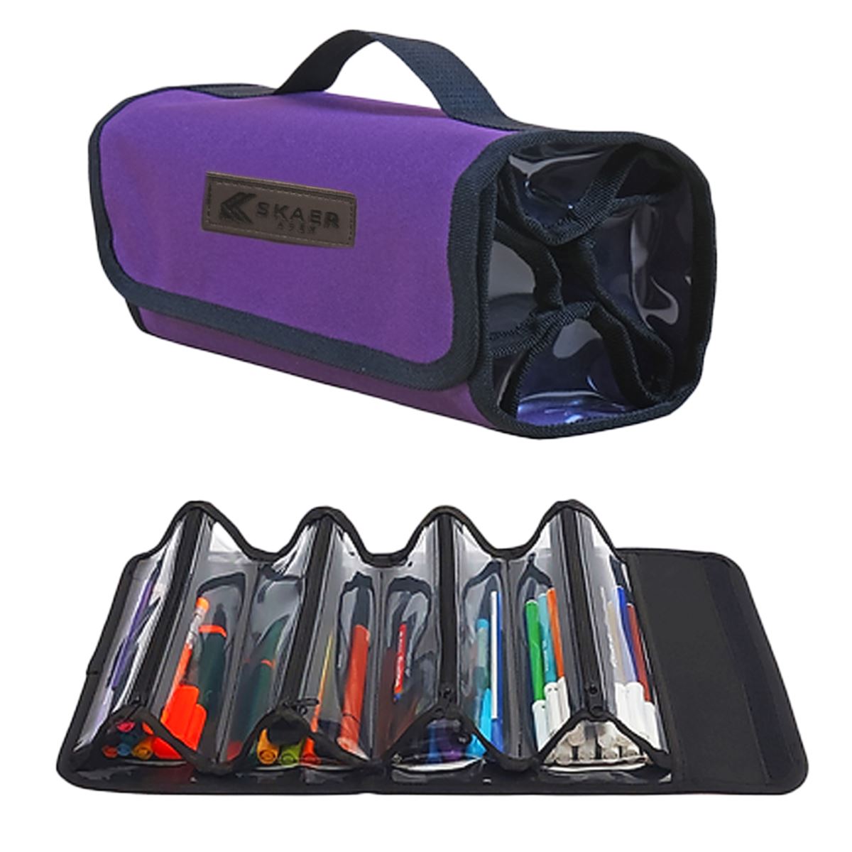 SKAER APEX X-CASE KALEM ÇANTASI XC-N06 MOR DÖRT BÖLMELİ 1