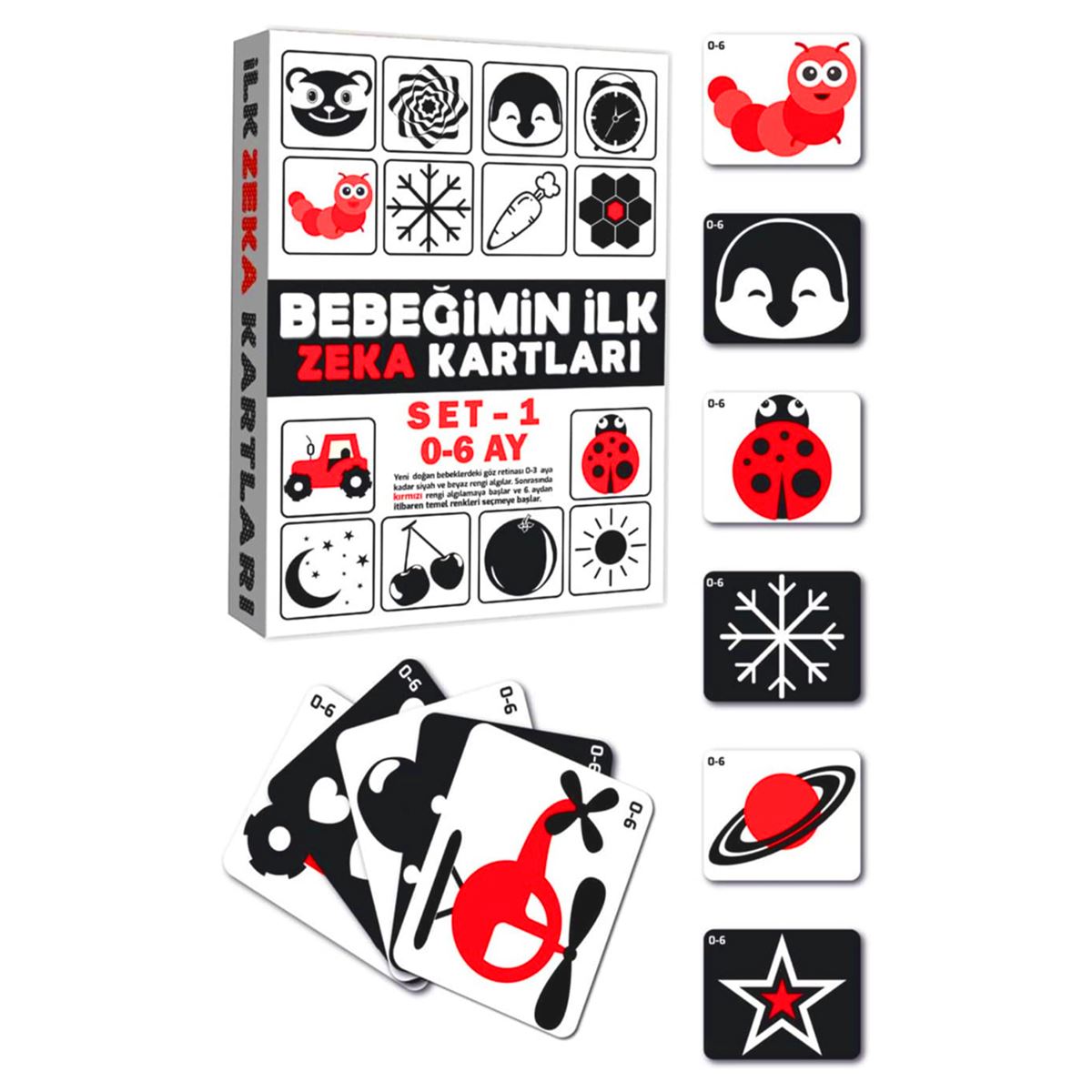 DİYTOY EĞİTİCİ KARTLAR BZ06 BEBEĞİMİN İLK ZEKA KARTLARI 0-6M 1