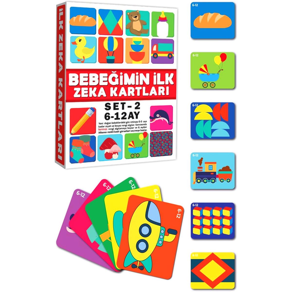 DİYTOY EĞİTİCİ KARTLAR BZ12 BEBEĞİMİN İLK ZEKA KARTLARI 6-12M 1