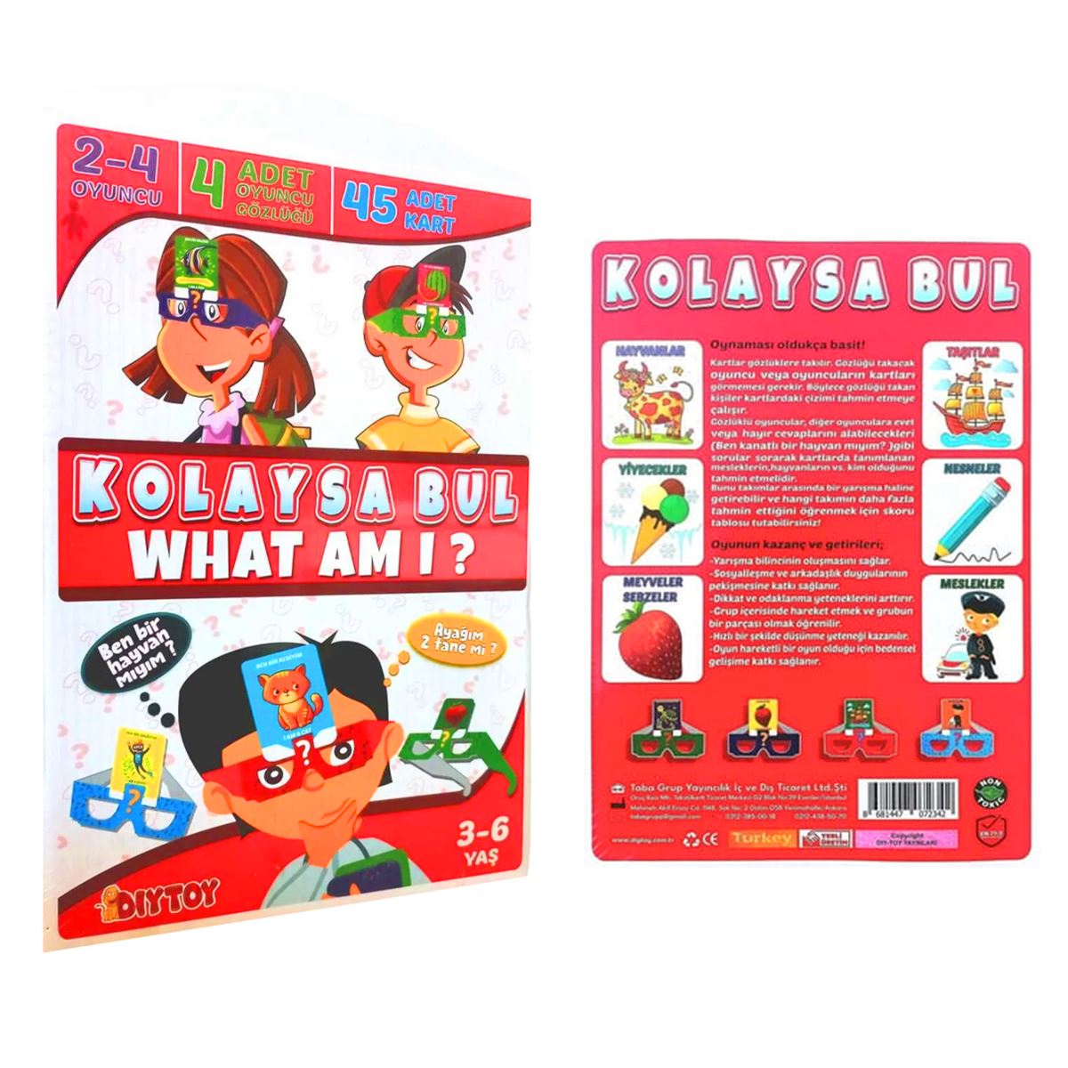 DİYTOY KOLAYSA BUL 45 KART 3-6+ 1