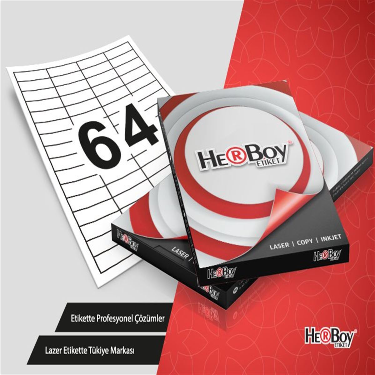 HERBOY BİLGİSAYAR ETİKETİ LASER 48.5x16.9 HB-1564 1